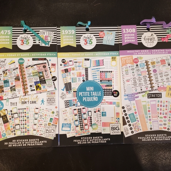 The Happy Planner Office Happy Planner Fitness Sticker Books Poshmark